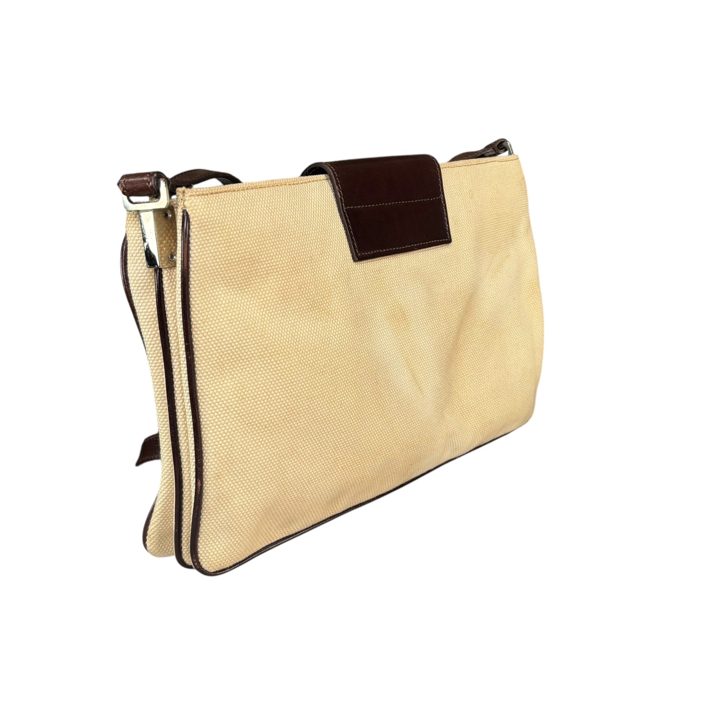 Fendi Y2K XL Baguette Eru Canvas Two-Tone Slim Leather Purse