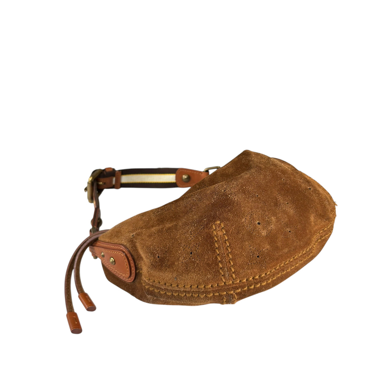 Louis Vuitton Y2K Onata Brown Suede Mahina PM Mini Leather Hobo Purse