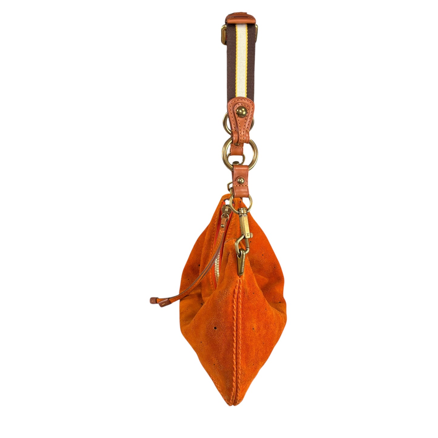 Louis Vuitton Mahina Onatah PM Pouchette Orange Suede Shoulder Purse