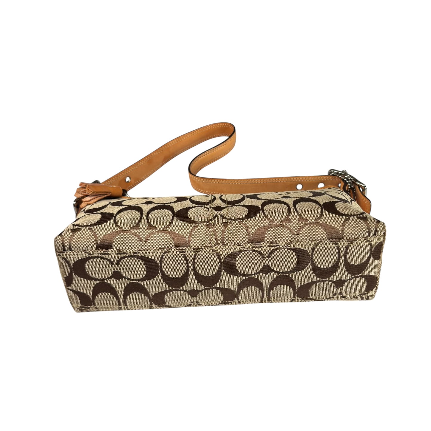 Coach Y2K Demi Tan Canvas Baguette Shoulder Purse
