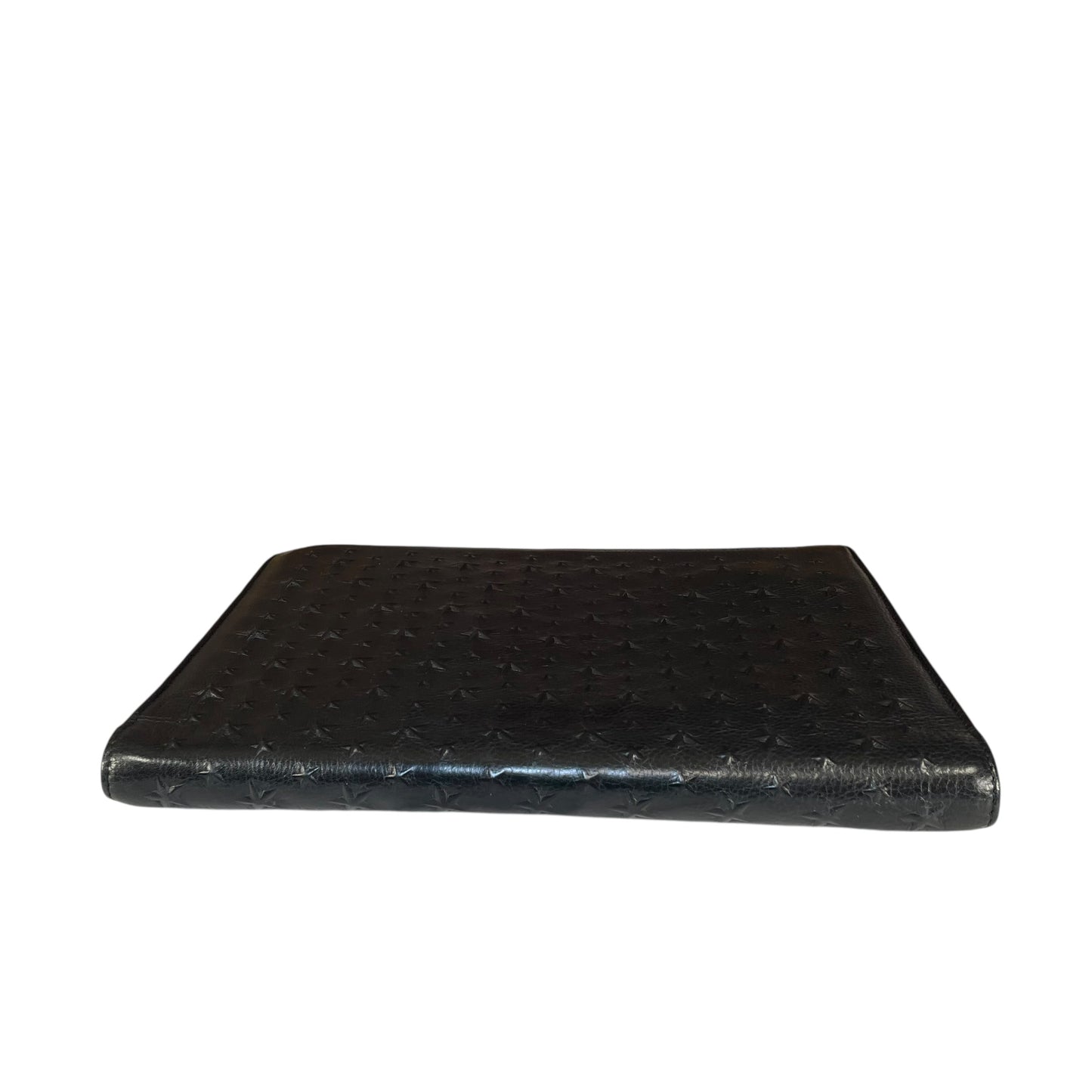 Jimmy Choo Derek XL Black Stars-All-Over Embossed Leather Portfolio iPad Sleeve