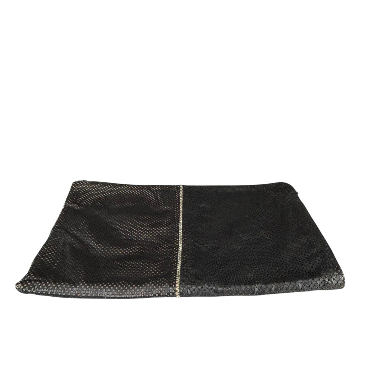 Bottega Veneta Black Perforated Leather Laptop Sleeve 15”