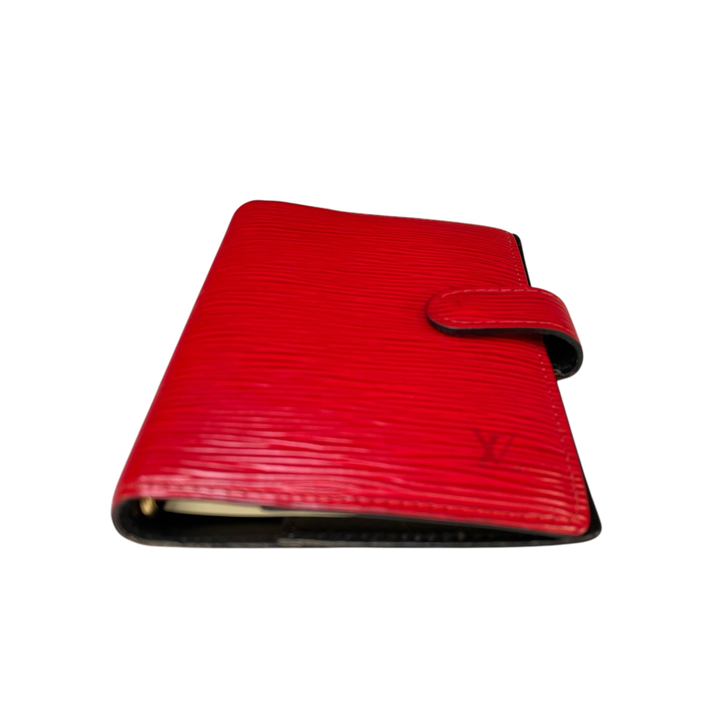 Louis Vuitton Agenda PM Red Epi Leather Gold Hardware Snap Closure