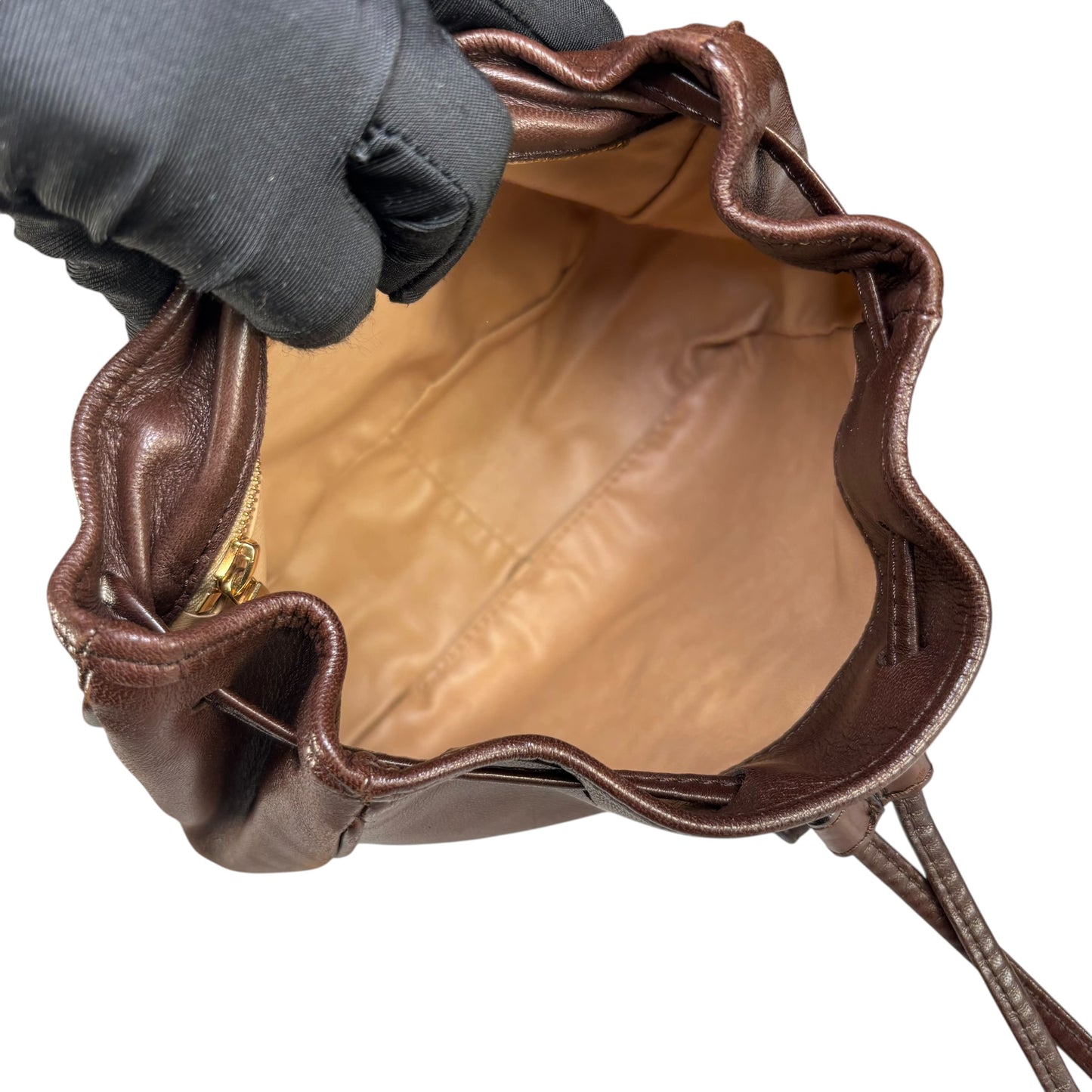 Bottega Veneta Mini Brown Leather Backpack