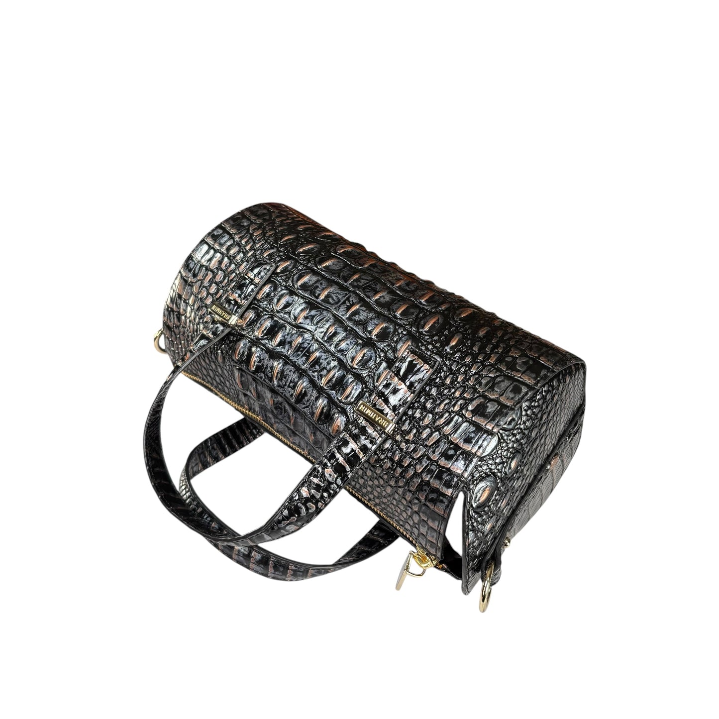 Brahmin Claire Metallic Melbourne Embossed Barrel 2-Way Bag