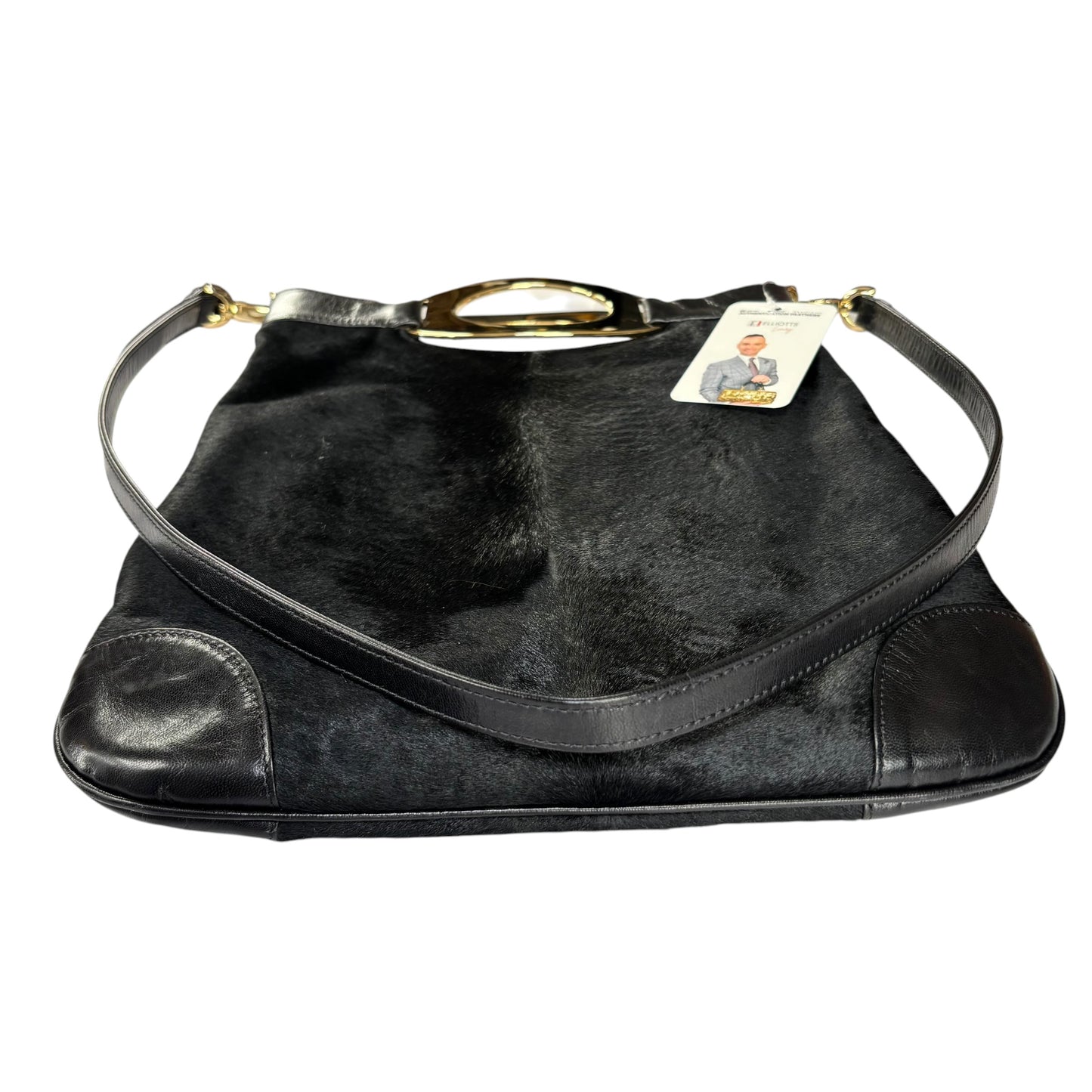 Valentino Garavani Slim GHW Pony Fur Leather Shoulder Purse