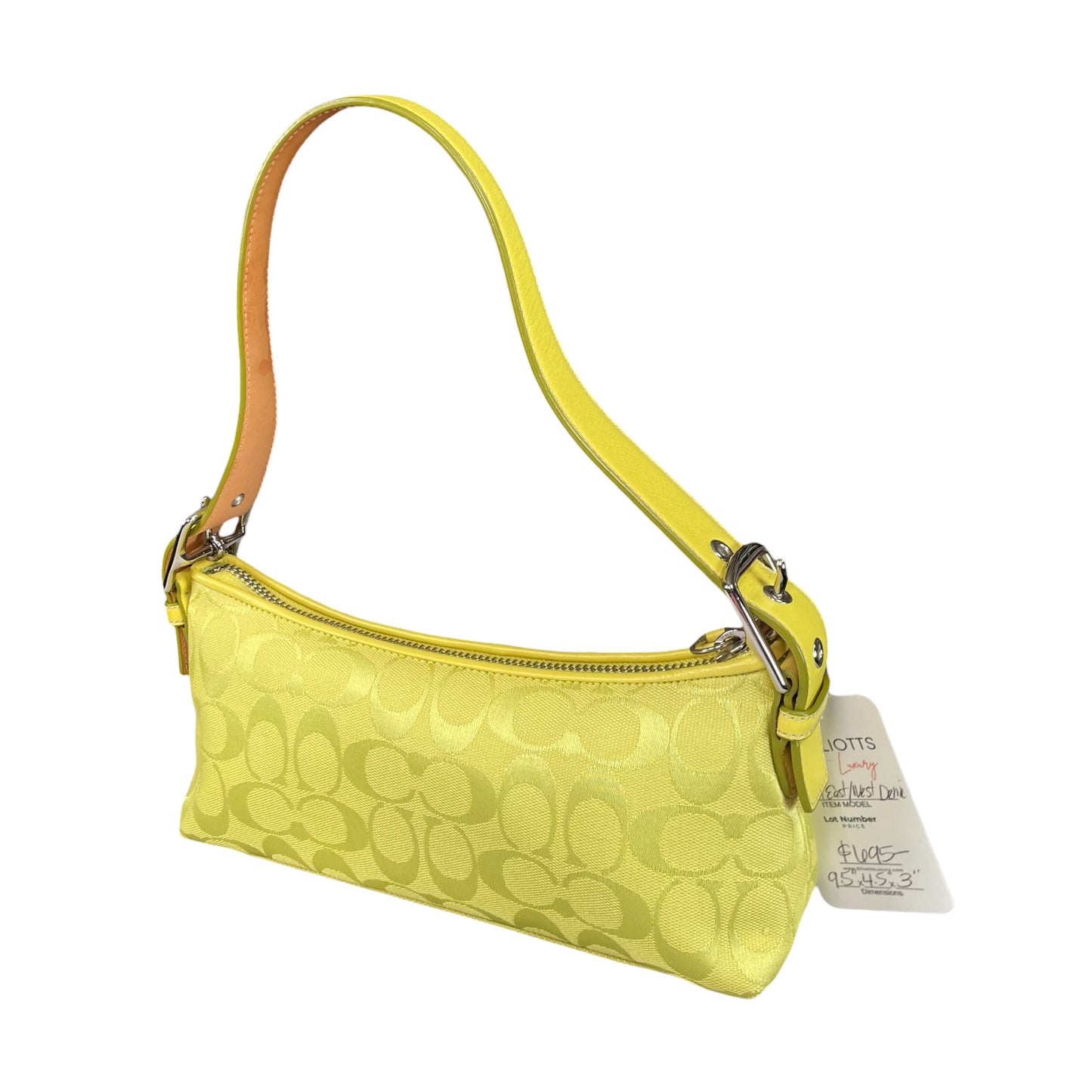 Coach Demi Y2K Signature C Lime Shoulder Purse