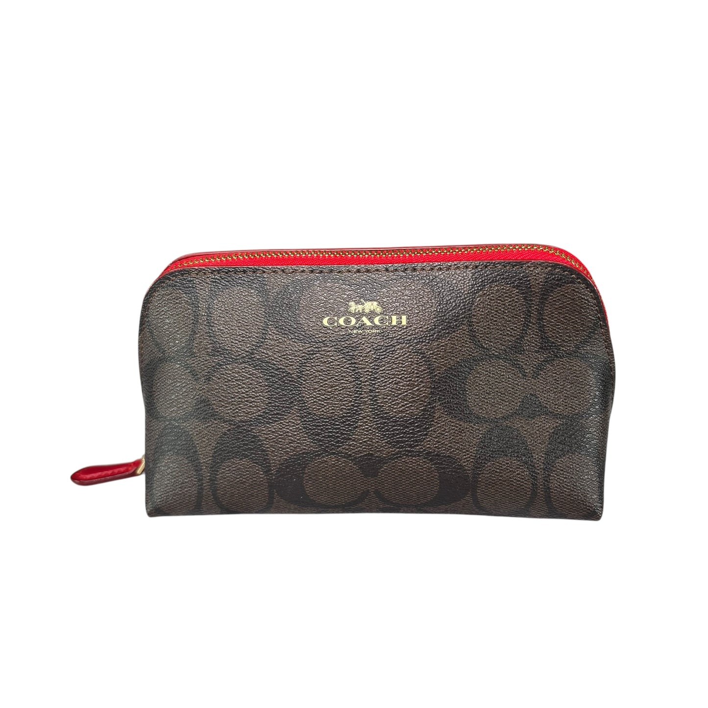 Coach Cosmetic PVC Signature C Zippy Pouch Case