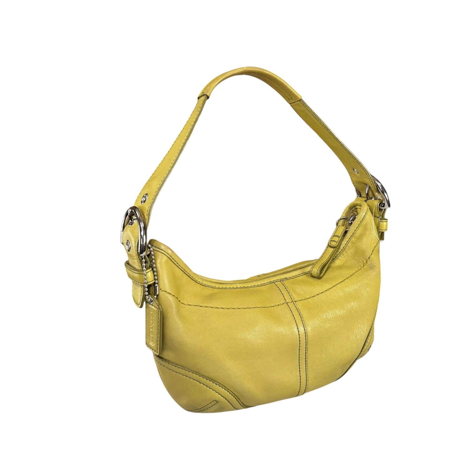 Coach Y2K SoHo Small Croissant Lime Leather SHW Shoulder Purse