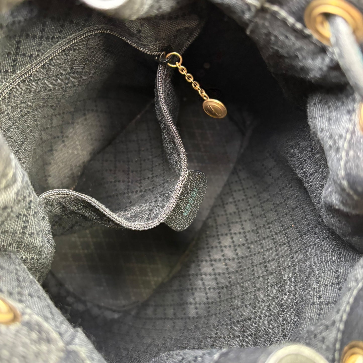 Gucci Bamboo Black Leather Suede Bucket Shoulder Bag