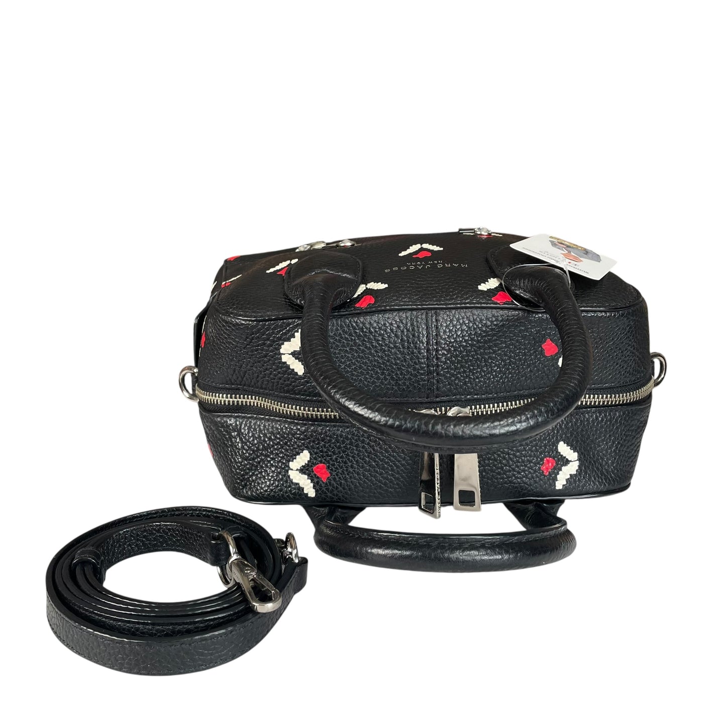 Marc Jacobs New York Tullip Collection Leather Beaded 2-Way SHW Zip Purse