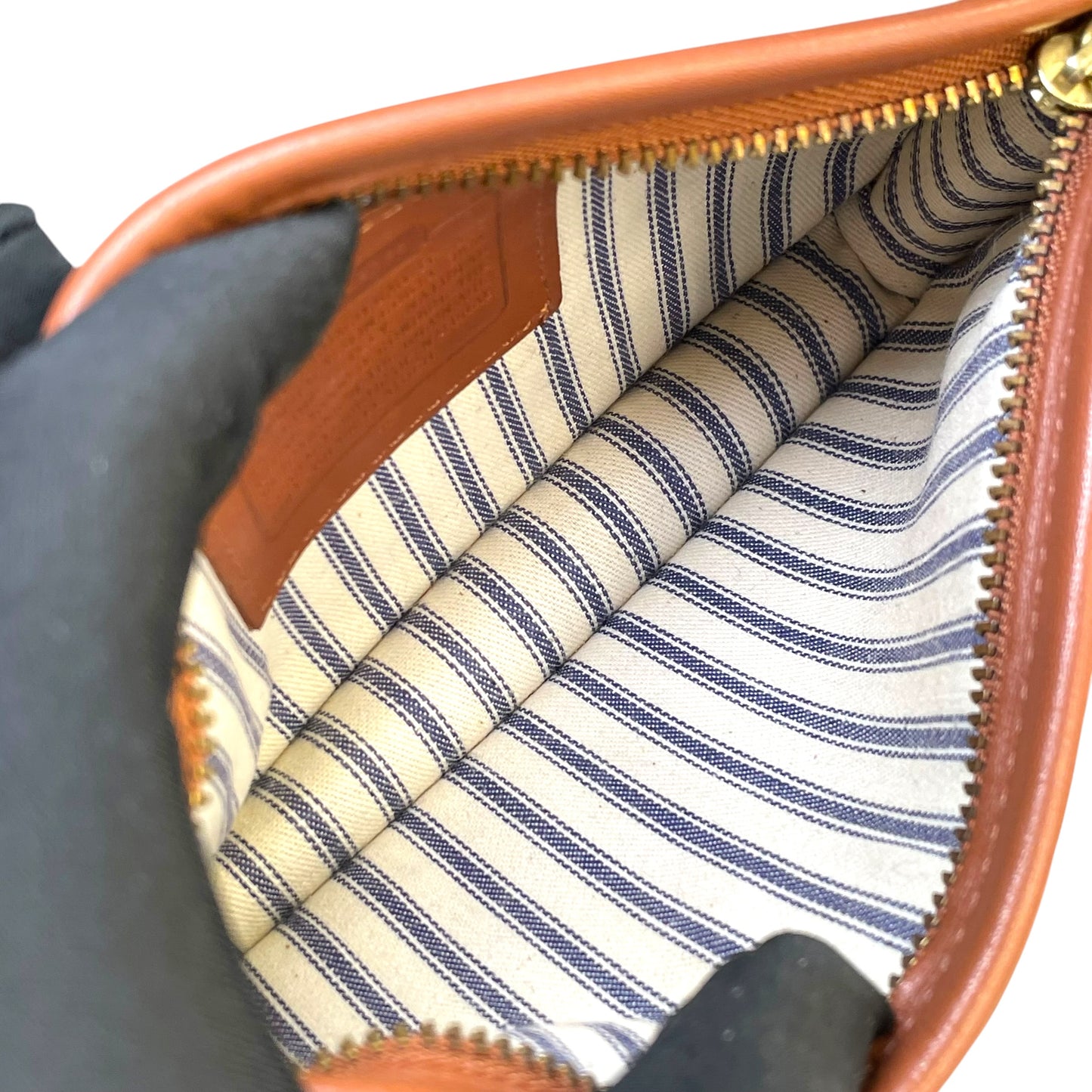 Coach Slim Pouch Brown Legacy Leatherware Zip
