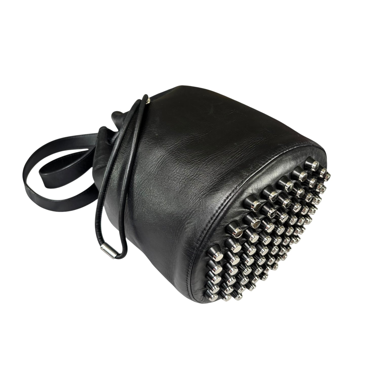 Alexander Wang Diego Bucket SHW Black Leather Crossbody