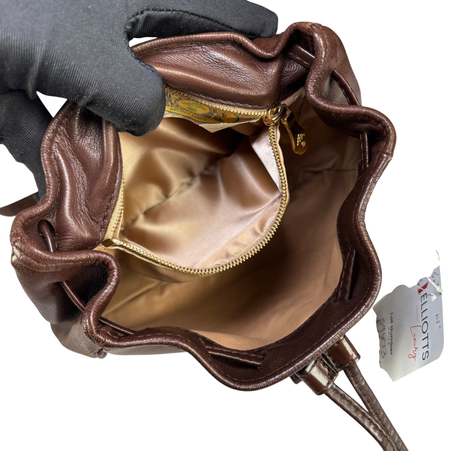 Bottega Veneta Mini Brown Leather Backpack