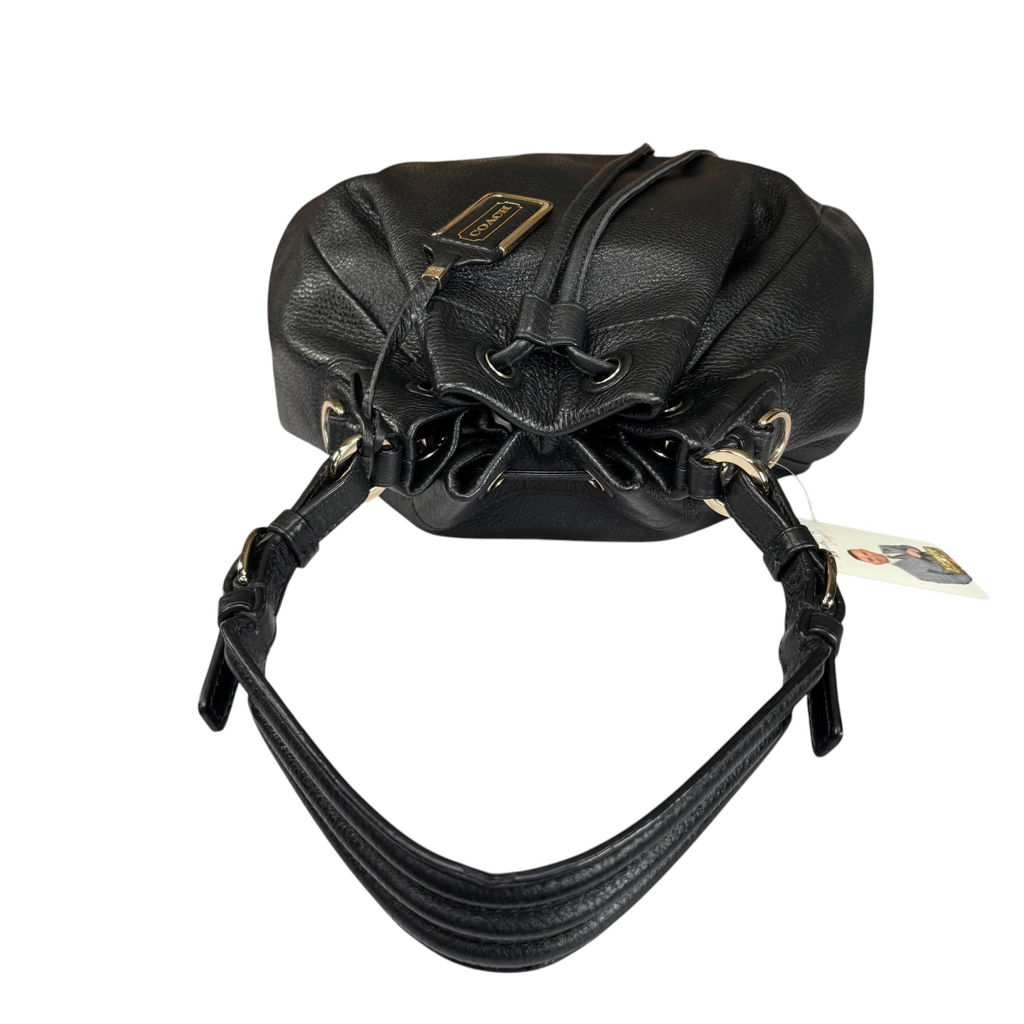 Coach Pinnacle Black Leather GHW Drawstring Bucket 2-Way Crossbody Pur – Elliott's Luxury