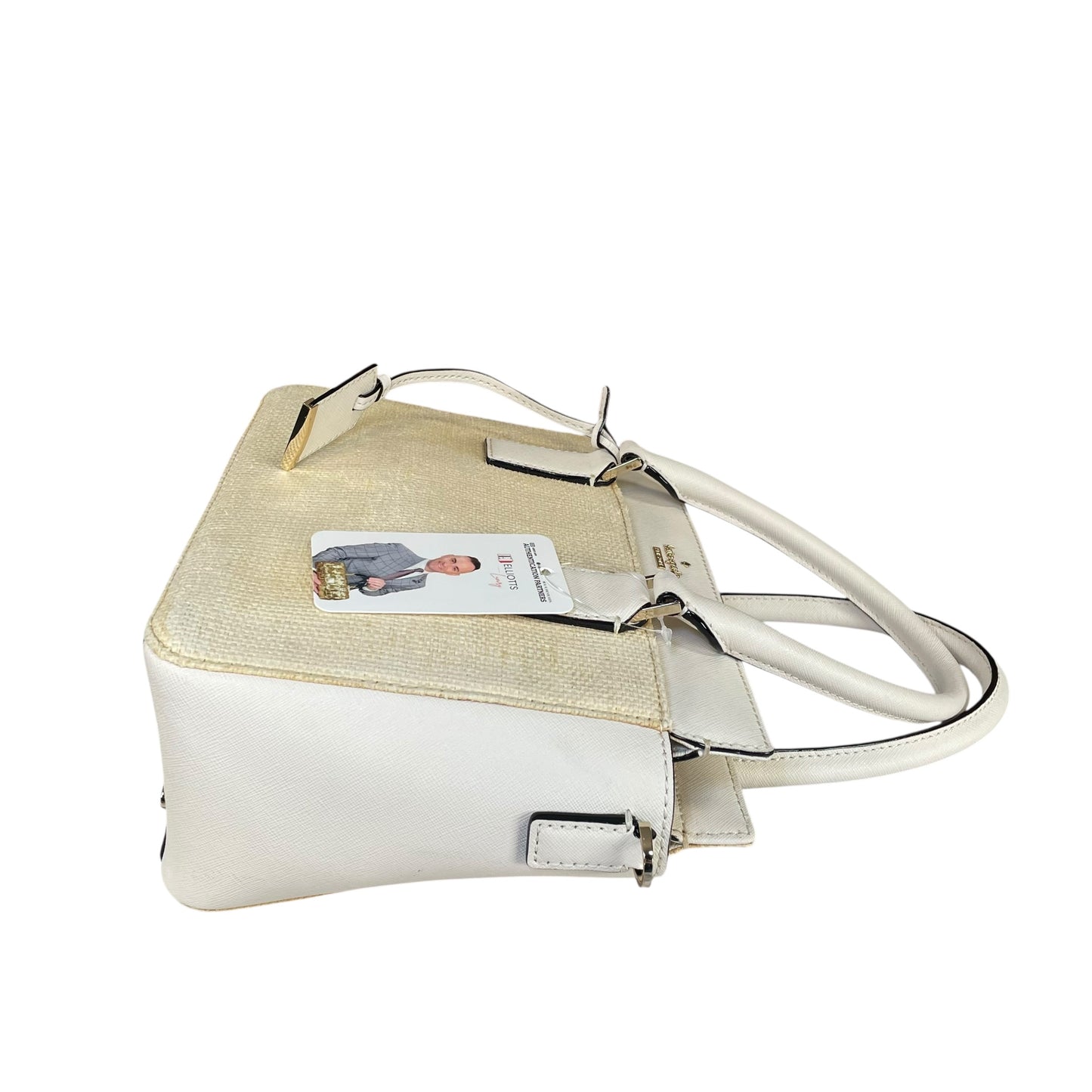 Kate Spade Cameron Street Candace Raffia Satchel GHW 2-Way Tote