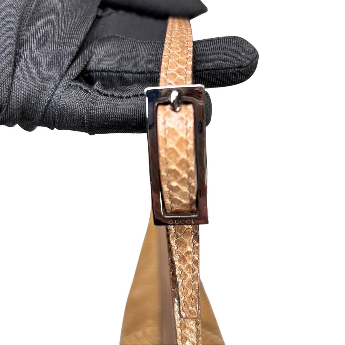Gucci Snake Y2K Small Croissant Embossed SHW Shoulder Purse