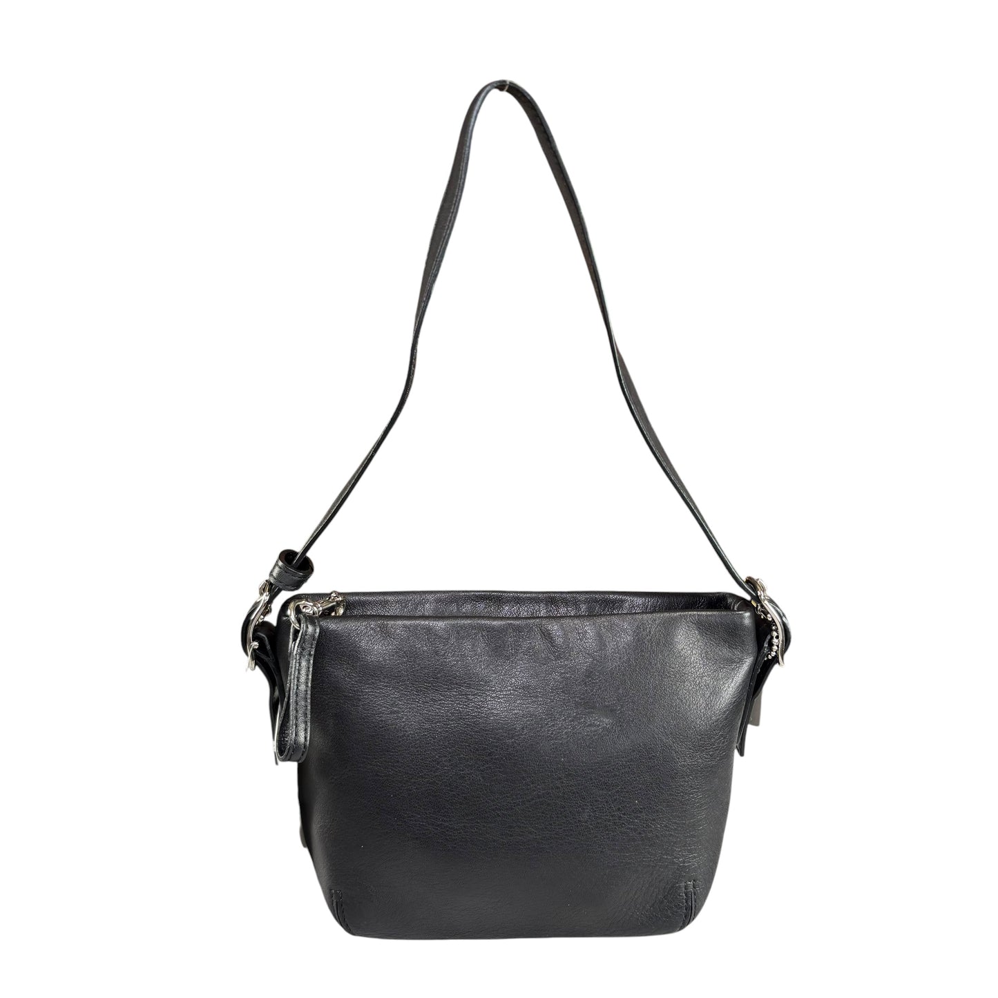 Coach Mini Y2K Black Leather SHW Shoulder Purse