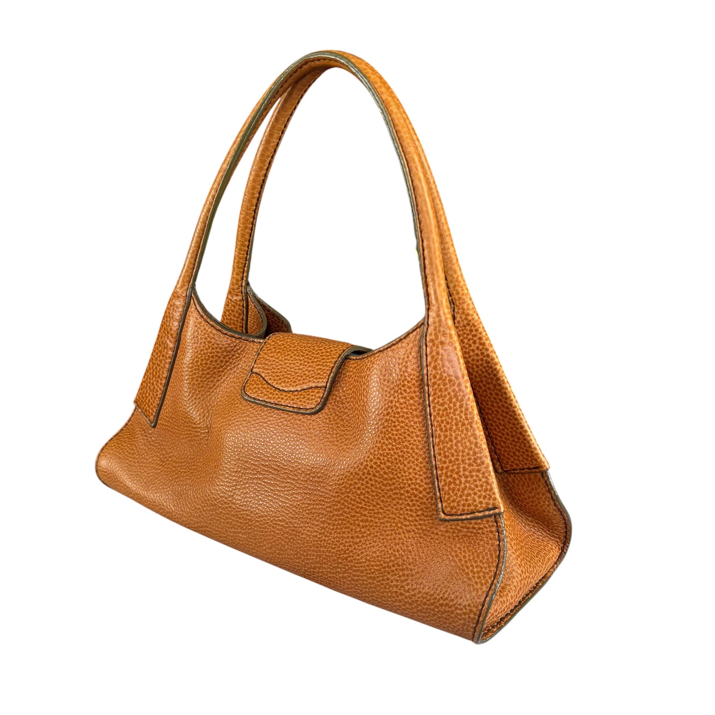 TOD’s Golden Brown SHW Pebbled Leather Hobo Shoulder Purse