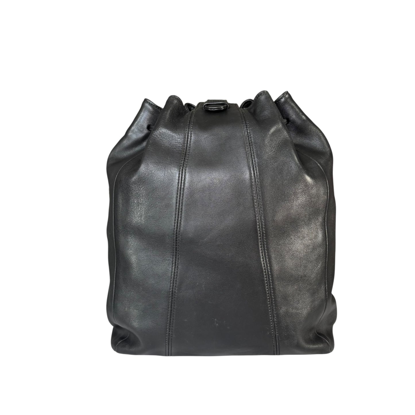 Coach Sonoma Black Leather  Slingpack Drawstring Shoulder Bucket Tote