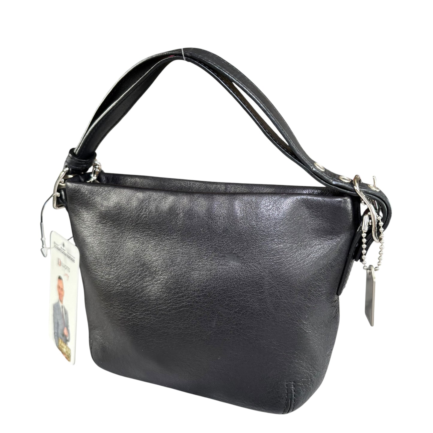 Coach Mini Y2K Black Leather SHW Shoulder Purse