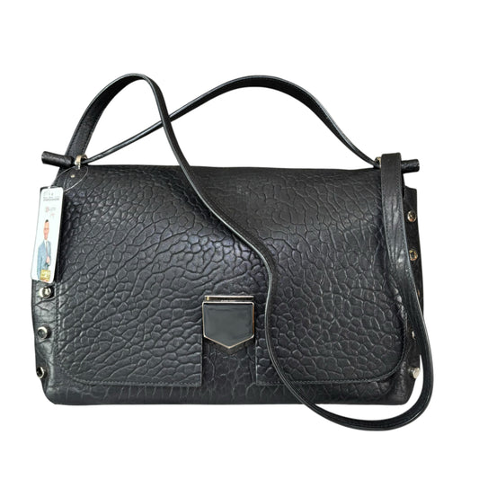 Jimmy Choo Lockett Black Large SHW 2-Way Satchel Bag
