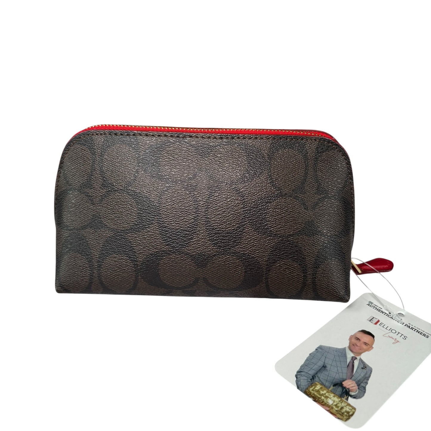 Coach Cosmetic PVC Signature C Zippy Pouch Case