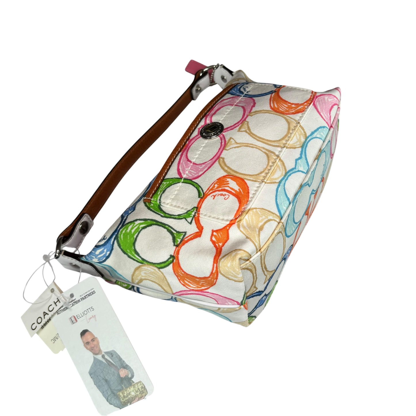 Coach Y2K Mini Make-Up Pouch Multi Scribble Monogram Bag