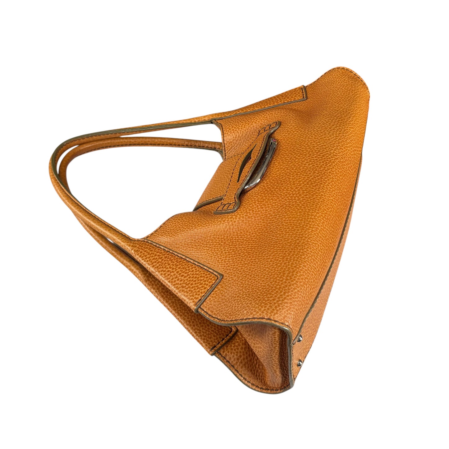 TOD’s Golden Brown SHW Pebbled Leather Hobo Shoulder Purse