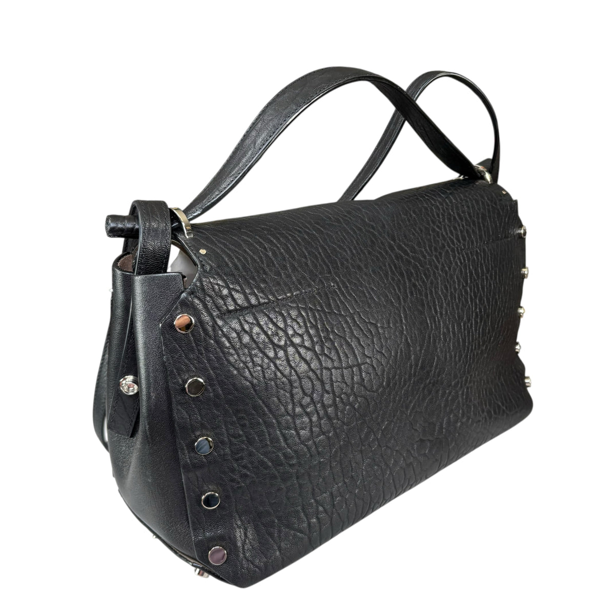 Jimmy Choo Lockett Black Large SHW 2-Way Satchel Bag