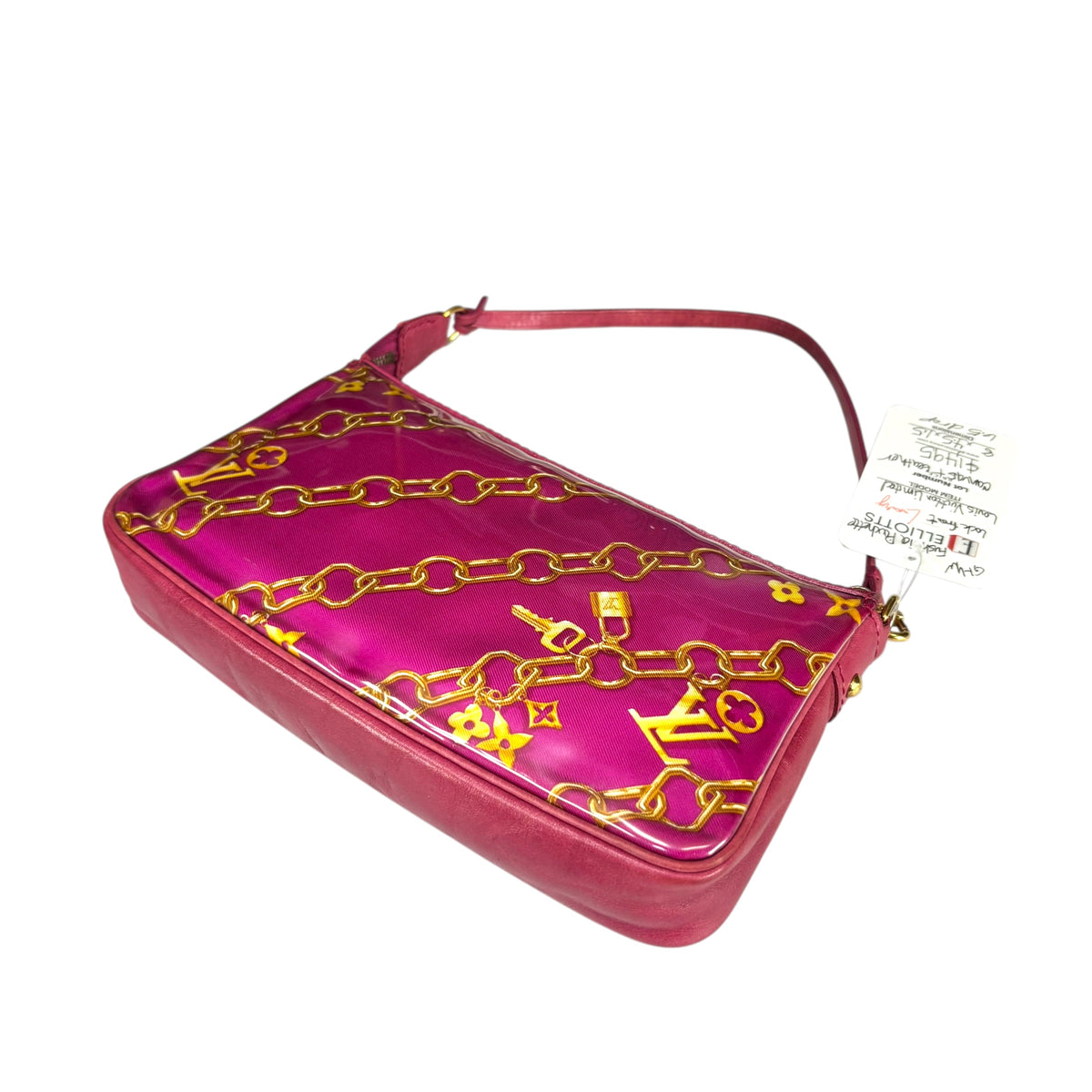 Louis Vuitton Y2K Limited GHW Chain PVC / Leather Fushia Mini Pouchette Purse