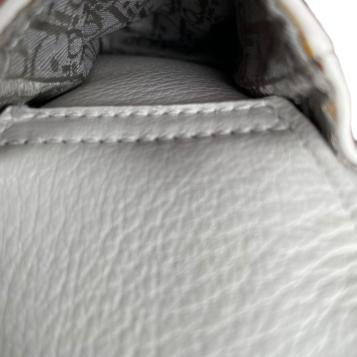 Christian Dior White Gaucho Large Y2K Top Handle Single Flap Shoulder Purse