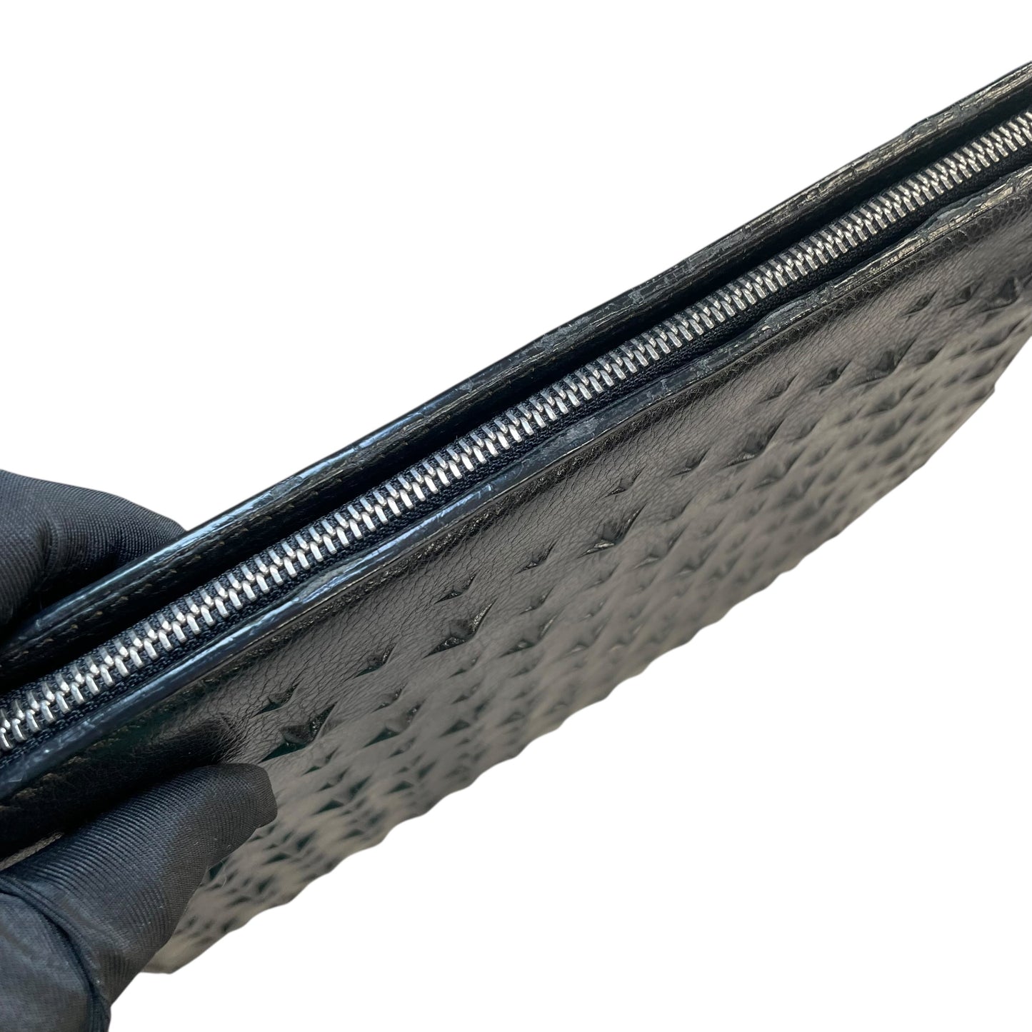 Jimmy Choo Derek XL Black Stars-All-Over Embossed Leather Portfolio iPad Sleeve