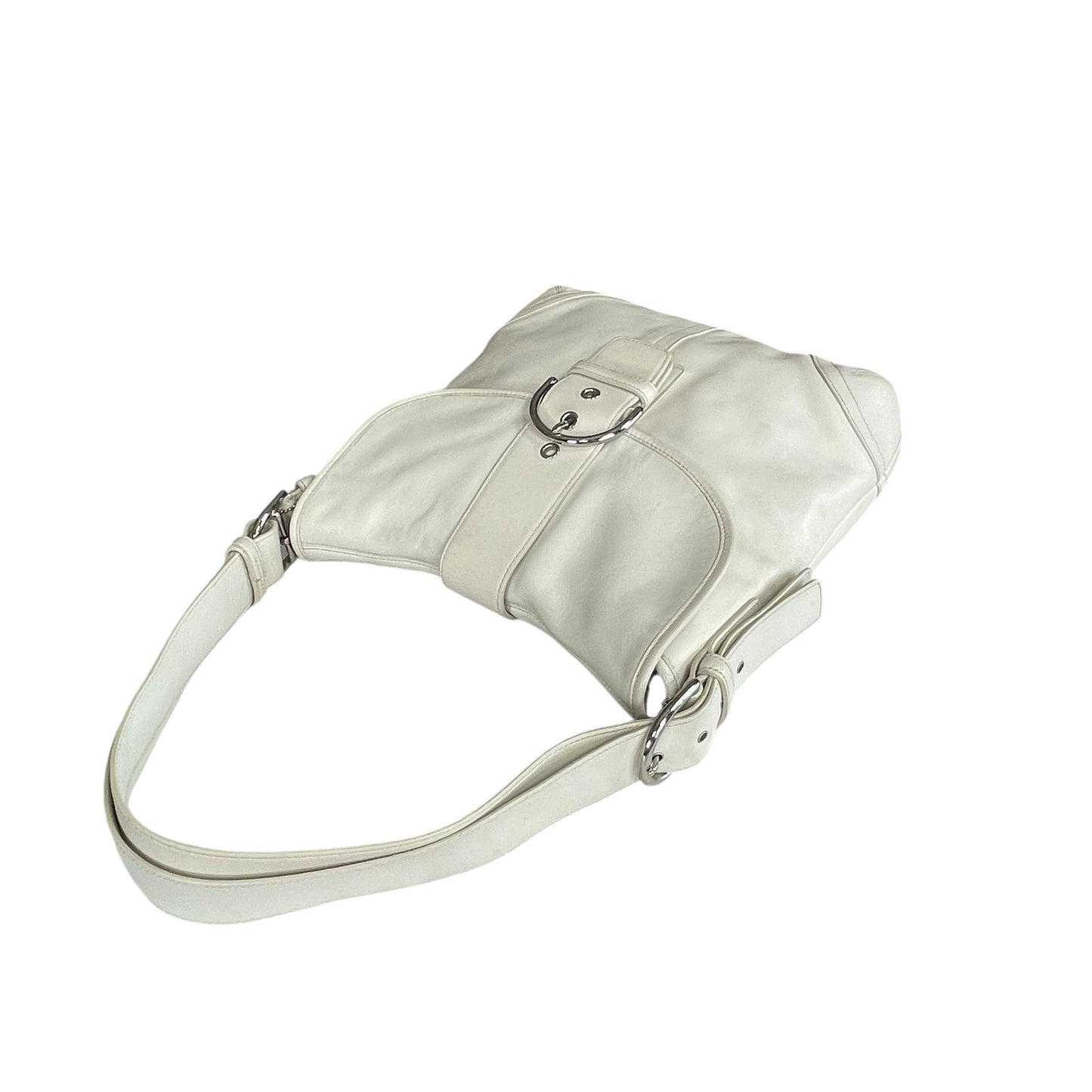 Coach Soho Legacy Leather  Off White Buckle Crossbody Y2K 2-Way Shoulder Purse