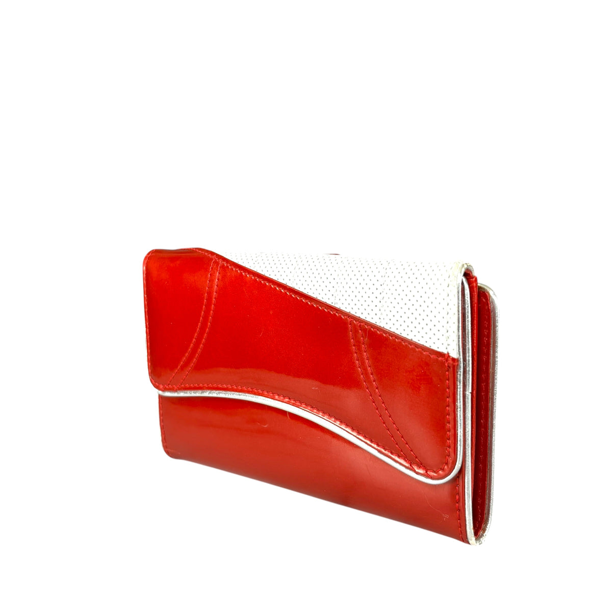 Christian Dior Y2K Cadillac Red / White Compact Wallet