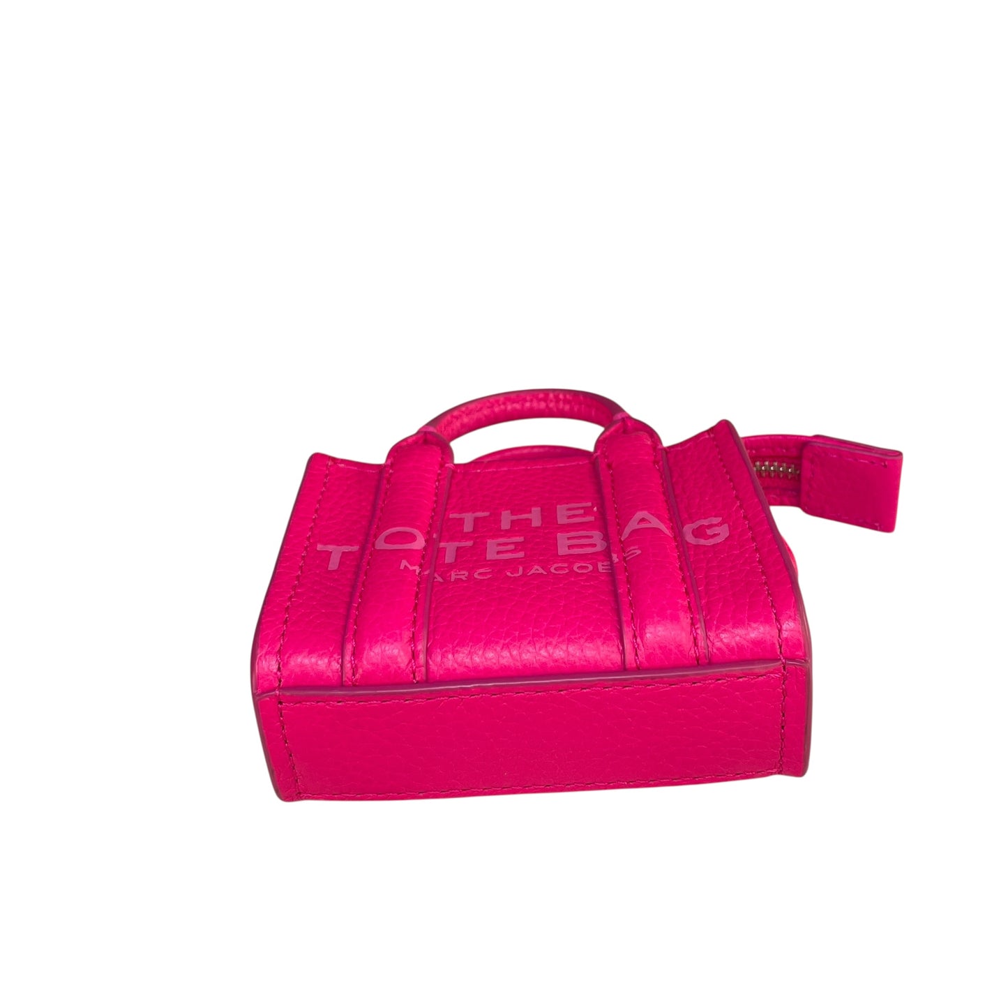 Marc Jacobs The Tote Bag Nano Leather Bag Charm / Keychain Pink Mini Tote