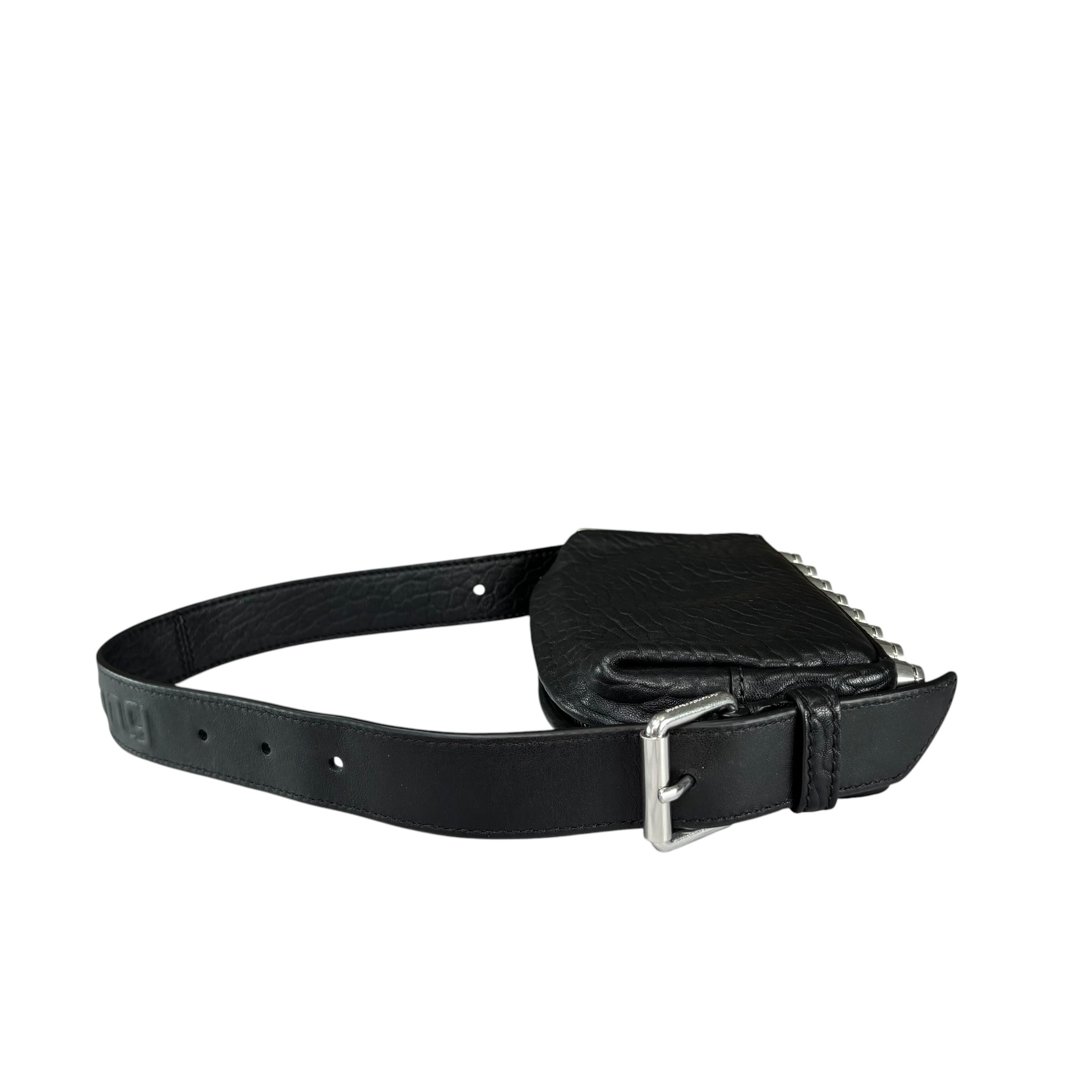Alexander Wang Mini Ricco Black Leather Studded 2-Way Purse