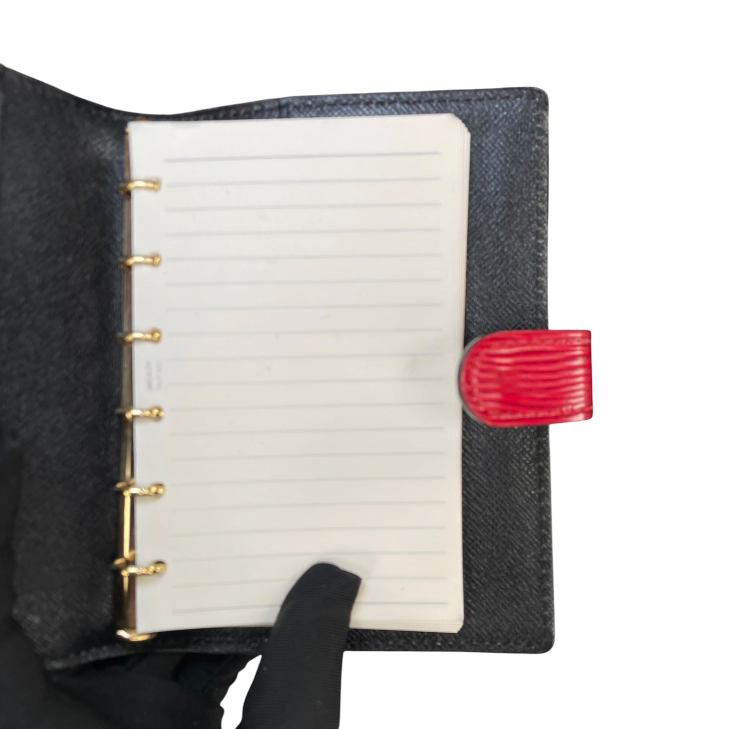 Louis Vuitton Agenda PM Red Epi Leather Gold Hardware Snap Closure Organizer