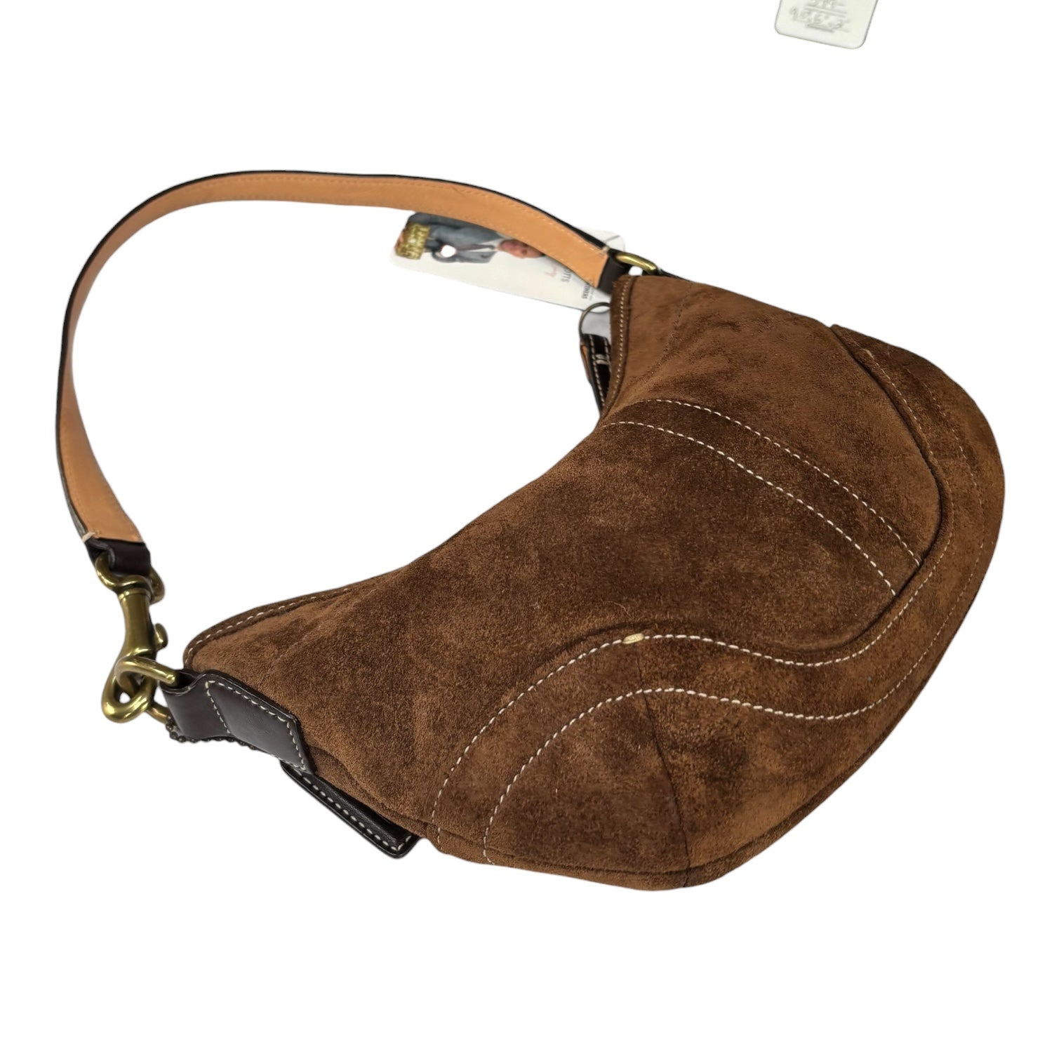Coach Y2K Small Croissant Brown Suede Shoulder Purse – Elliott's