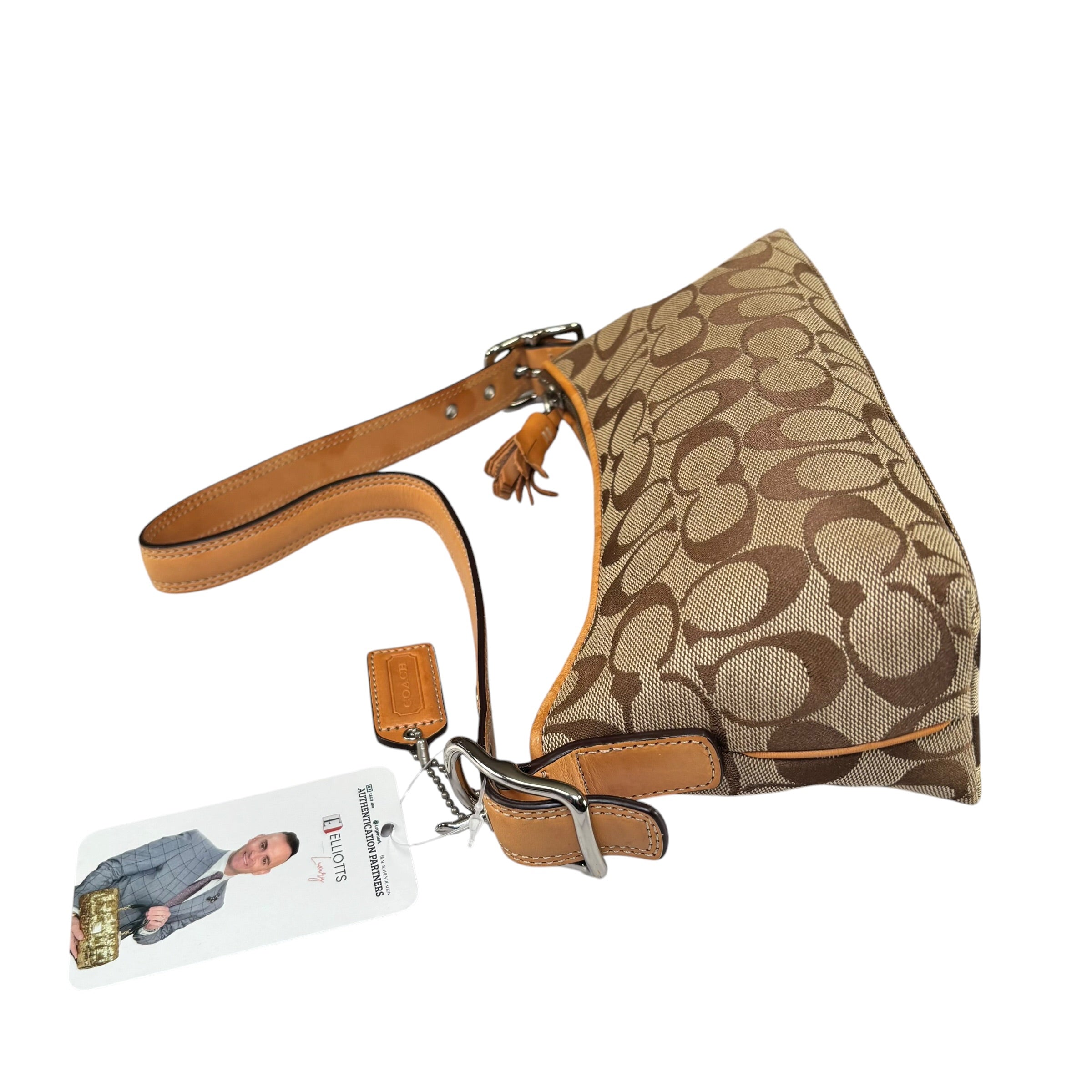 Coach Y2K Demi Tan Canvas Baguette Shoulder Purse – Elliott's Luxury