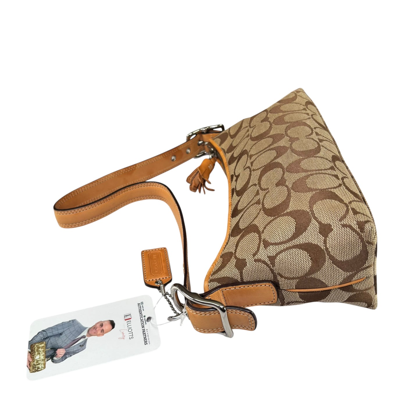 Coach Y2K Demi Tan Canvas Baguette Shoulder Purse
