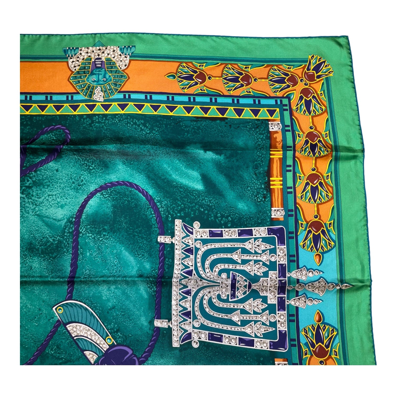 Cartier Must de Cartier “Le Scarabée” 34” x 34” Egyptian Motif