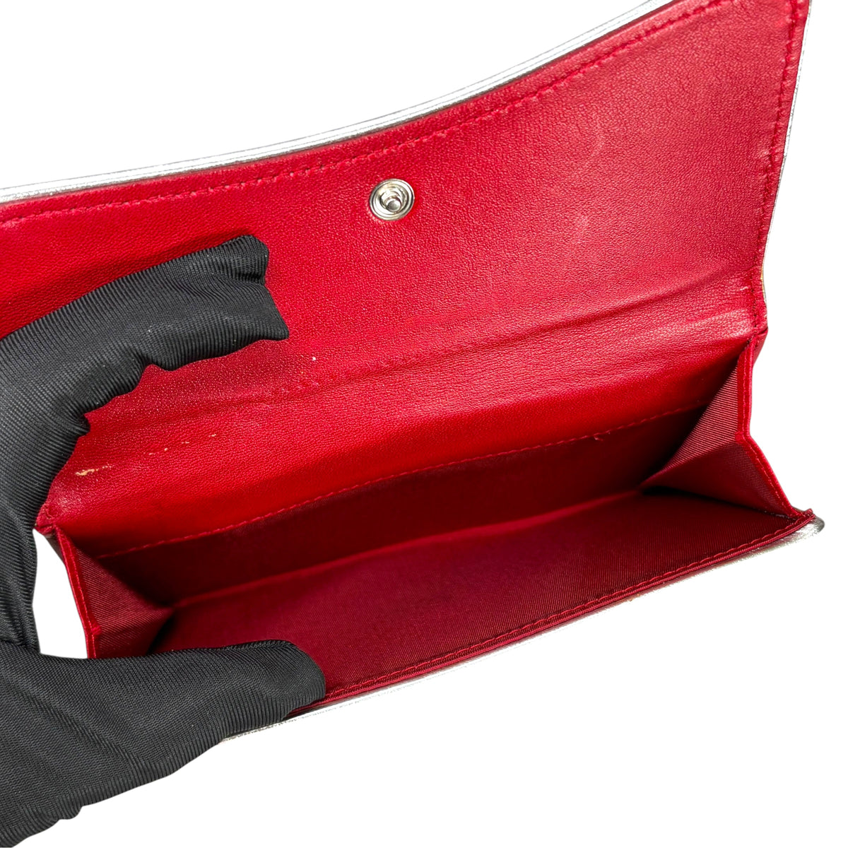 Christian Dior Y2K Cadillac Red / White Compact Wallet