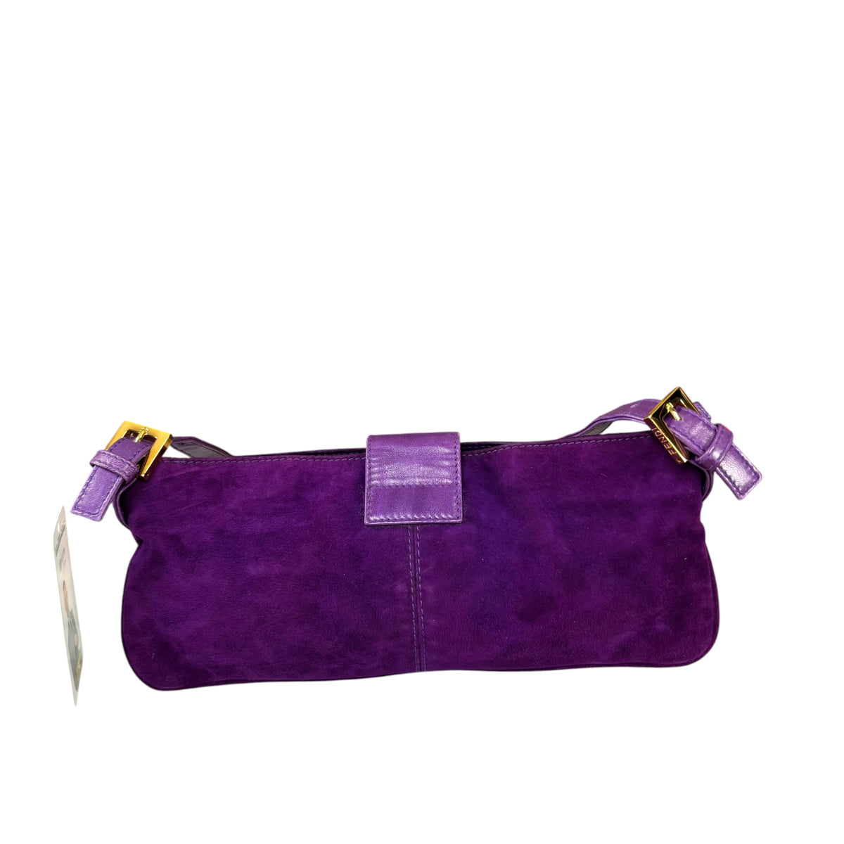 Fendi Y2K Baguette Slim Mama Purple Suede Shoulder Purse