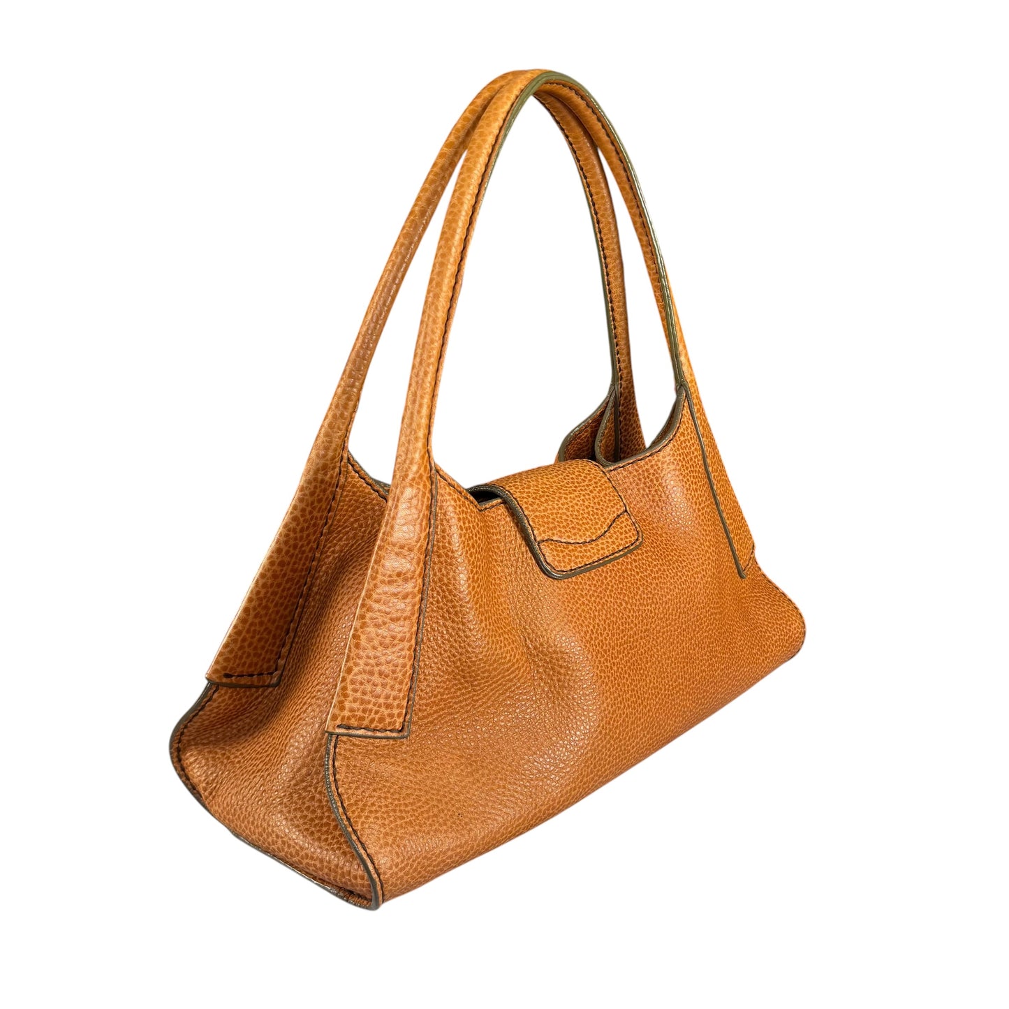 TOD’s Golden Brown SHW Pebbled Leather Hobo Shoulder Purse