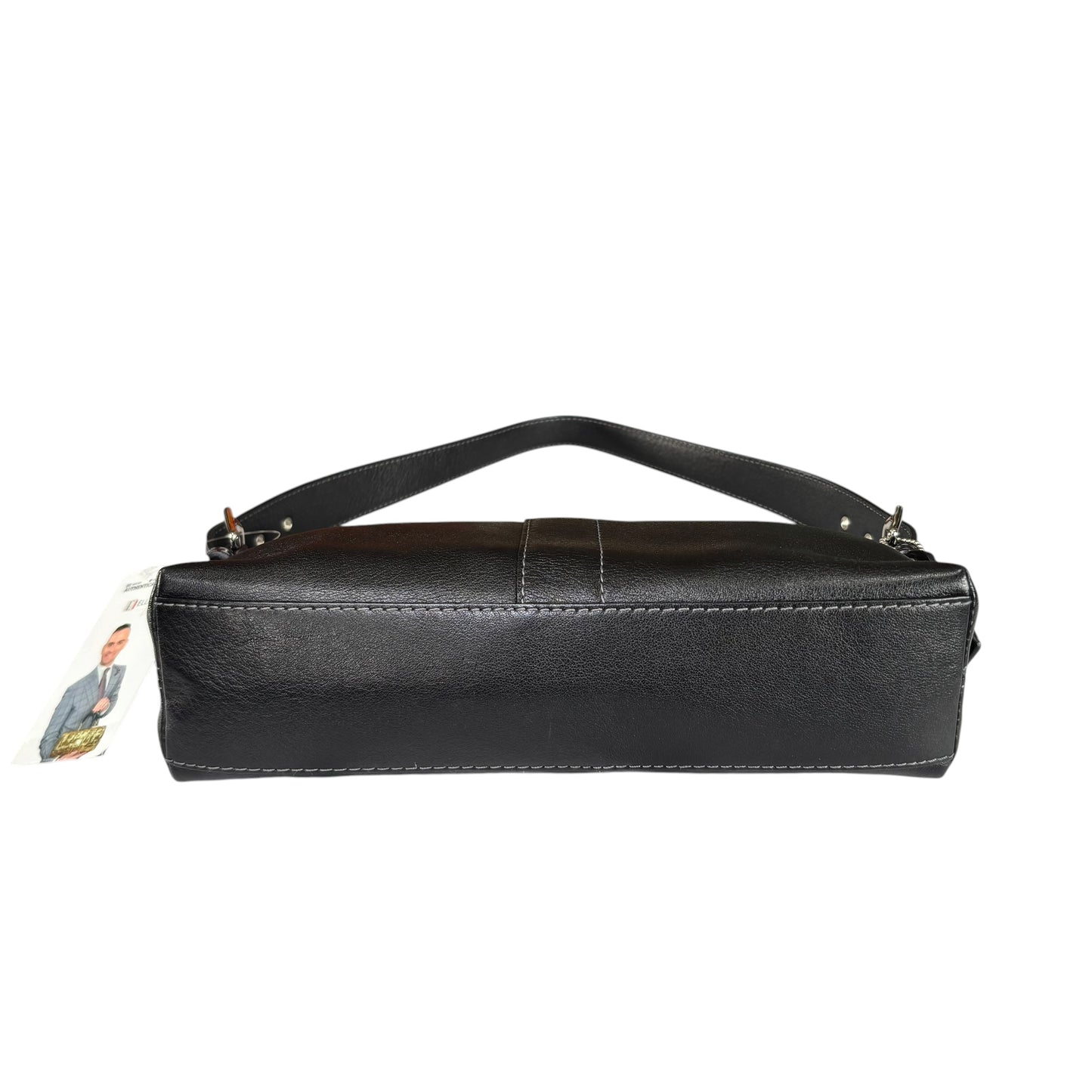 Coach Hamilton Baguette Black Leather SHW Shoulder Purse