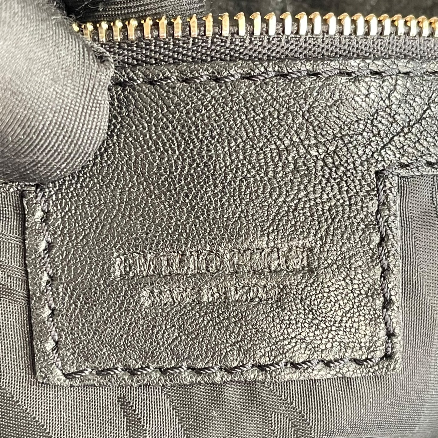 Emilio Pucci Pierced Studded Flap Black Aged Cowhide Silver Gold 2-Way Shoulder Bag