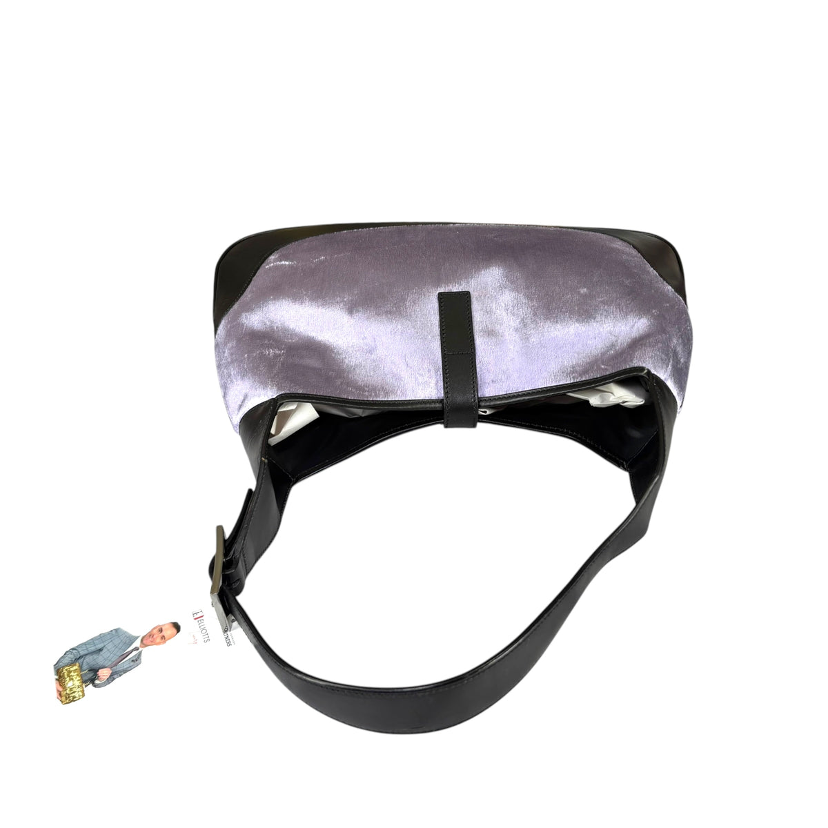 Gucci Y2K Jackie Lilac Velvet & Black Leather Shoulder Bag