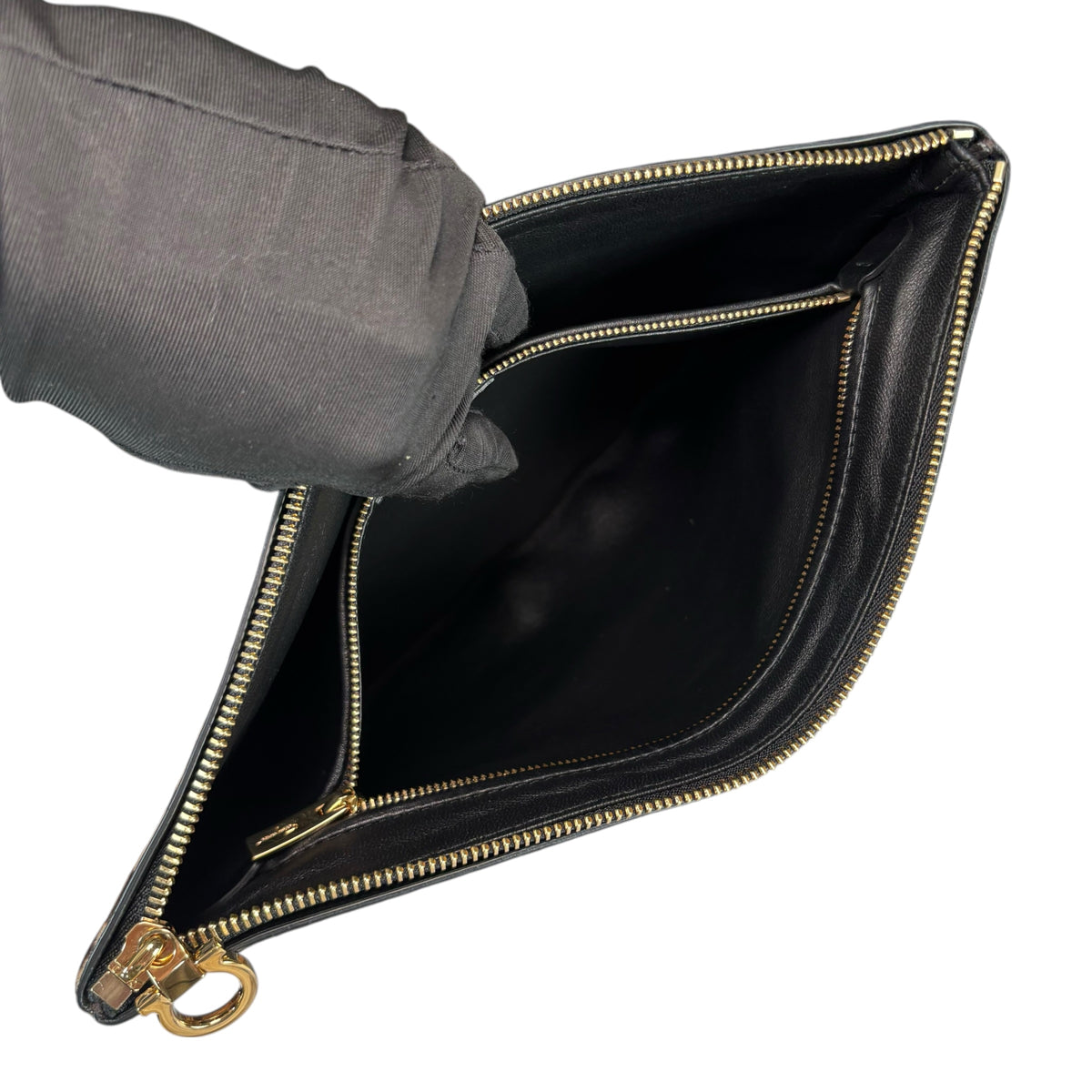 Salvatore Ferragamo Hair-Calf Envelop Cheetah Print Clutch Zip Pouch