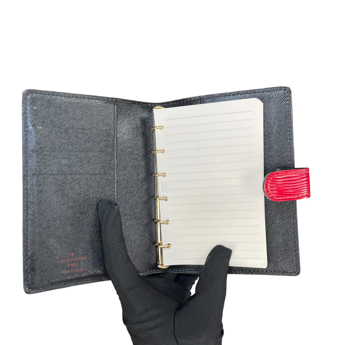 Louis Vuitton Agenda PM Red Epi Leather Gold Hardware Snap Closure Organizer
